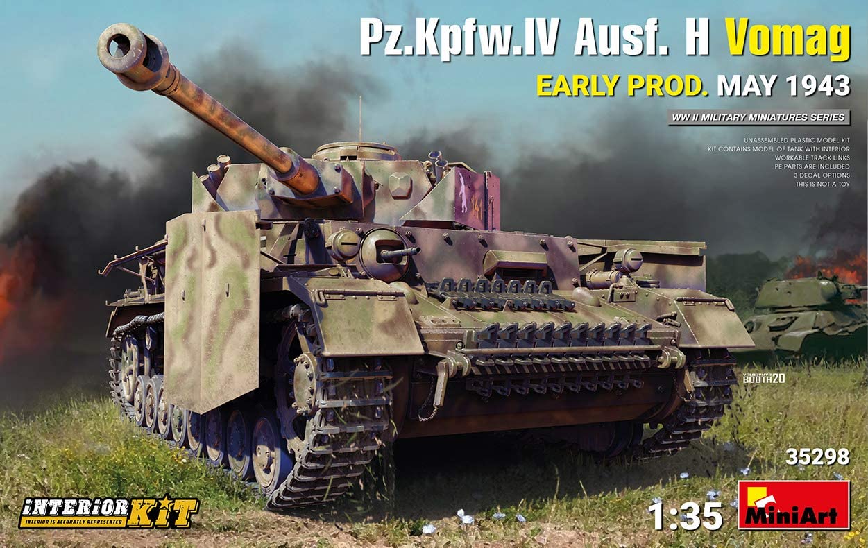 ミニアート 1/35 ドイツ陸軍 4号戦車 H型 Vomag工場製 初期型 1943年5月 フルインテリア 内部再現 プラモデル MA35298