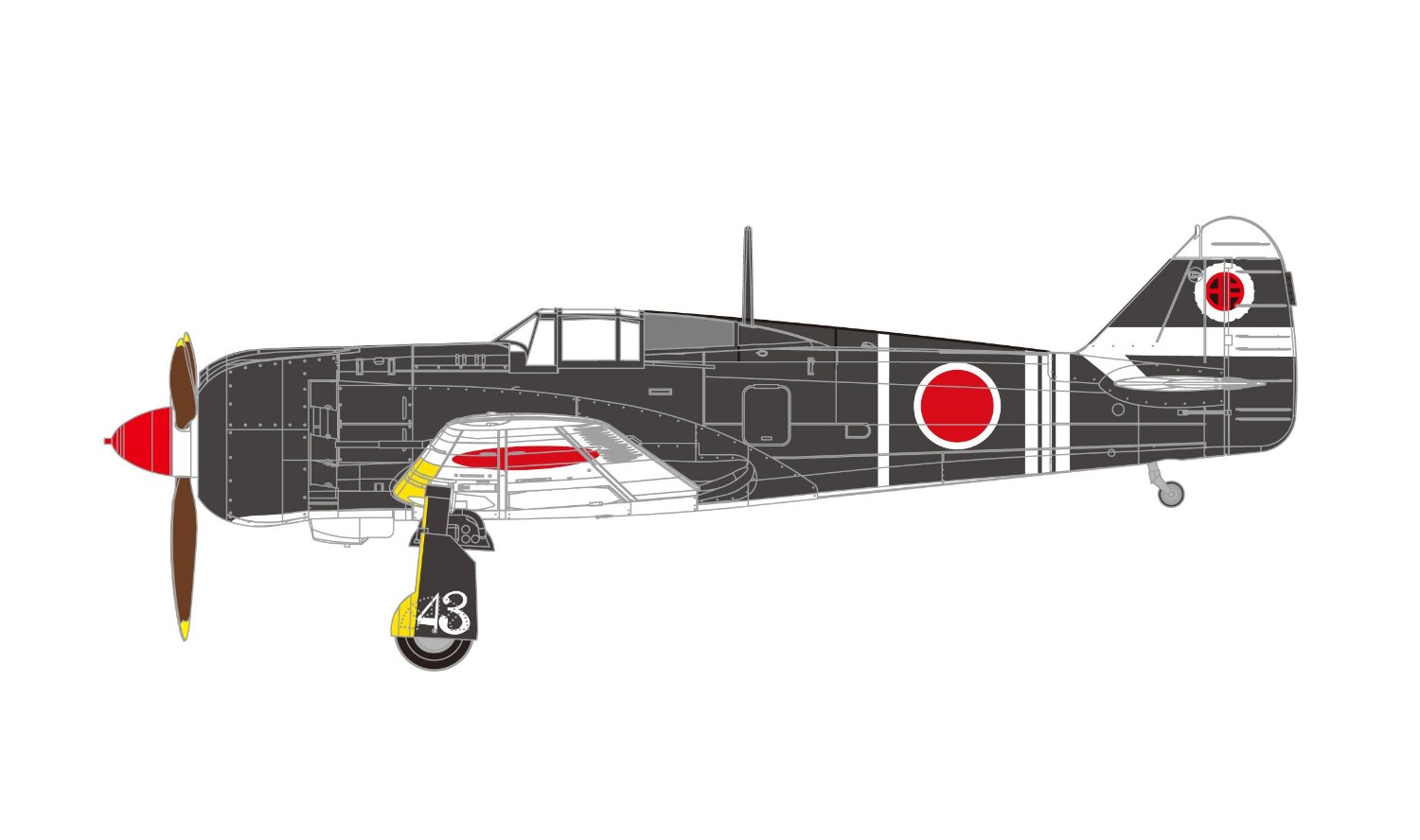 1/72 エース烈伝シリーズNo.03 五式戦 角型風防 檜与平少佐