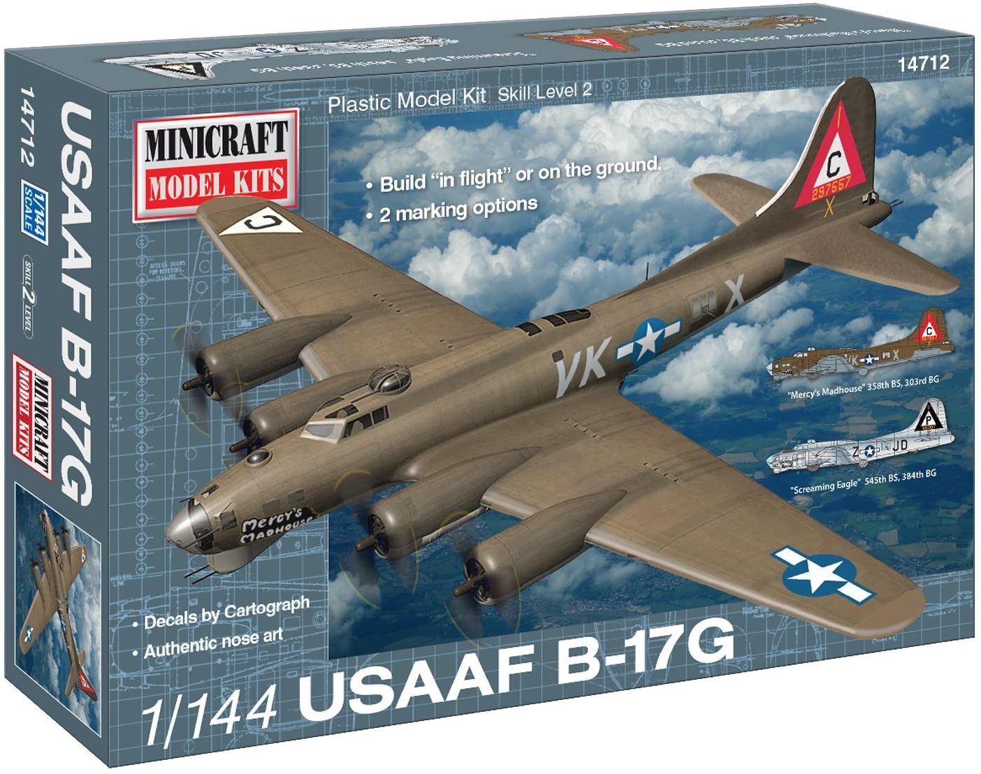 プラッツ 1/144 アメリカ陸軍航空軍 B-17G プラモデル