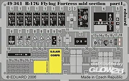 1/48 Photo Etch Set B17G Flying Fortress Mid RMX EDU49361 by Eduard