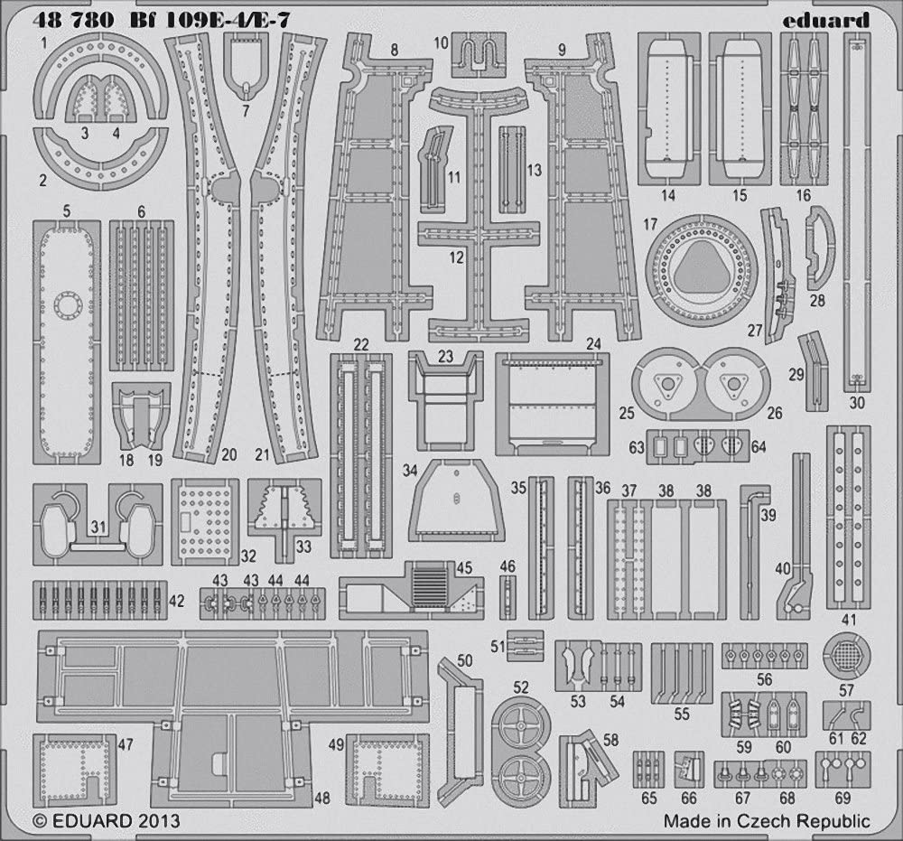 エデュアルド 1/48 Bf 109E-4/E-7 エデュアルド用 EDU48780