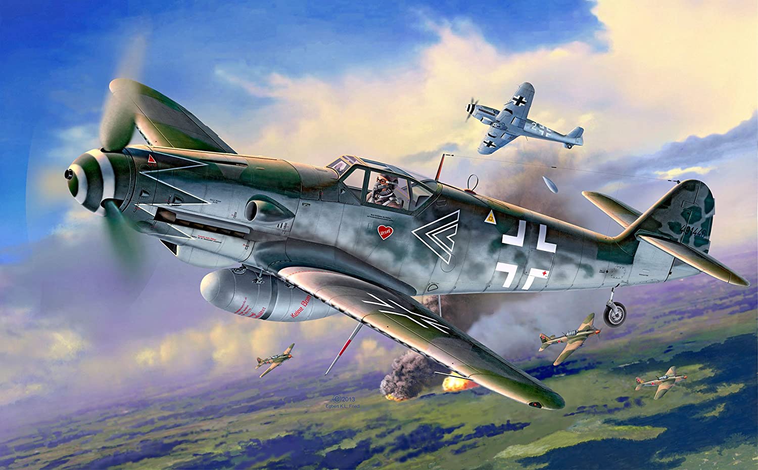 ドイツレベル 1/32メッサーシュミットBf109G-10 Erla プラモデル