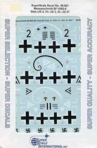 Super Scale Decals 1:48 Messerschmitt Bf 109G-6 Stab./JG 2 IV/JG3 #48-921 by Superscale Decals [並行輸入品]