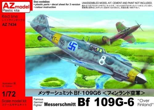 AZモデル 7434 1/72 メッサーシュミット Ｂｆ109Ｇ-6＜フィンランド空軍＞