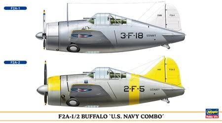 ハセガワ 1/72 F2A-1/2 バッファロー U.S.ネイビーコンボ 2機セット 00968