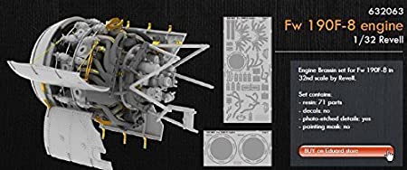 EDU632063 1:32 Eduard Brassin Fw 190F-8 Engine Set (for use with the Revell model kit) [MODEL KIT ACCESSORY] by Eduard [並行輸入品]