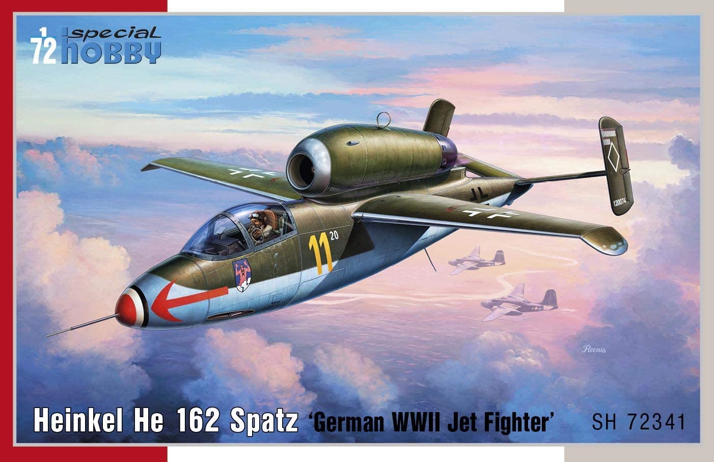 スペシャルホビー 1/72 ドイツ空軍 ハインケルHe162A ザラマンダー ジェット戦闘機 プラモデル SH72341