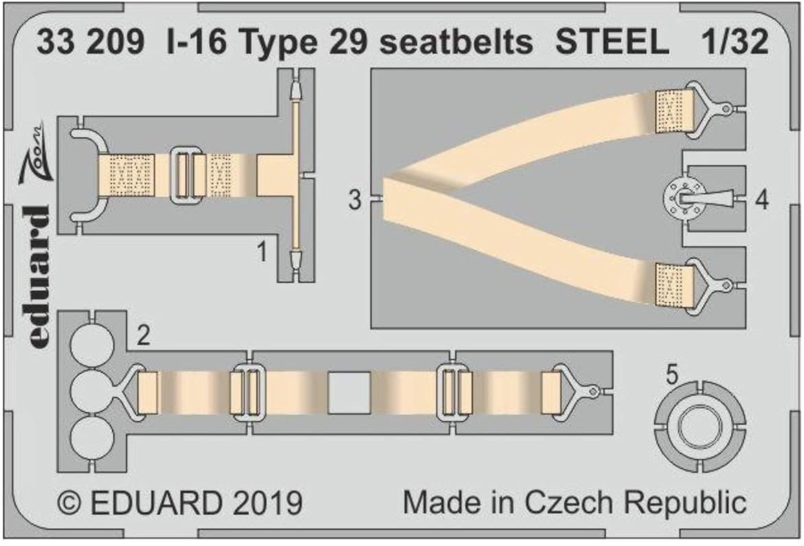 エデュアルド 1/32 I-16 タイプ29 シートベルト ステンレス製 (ICM用) プラモデル用パーツ EDU33209