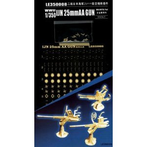 1/350 日本海軍 25mm単装&13mm連装機銃
