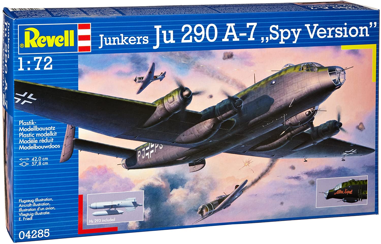 ドイツレベル 1/72 ドイツレベル ユンカースJu290A-7 攻撃機 R04285 プラモデル