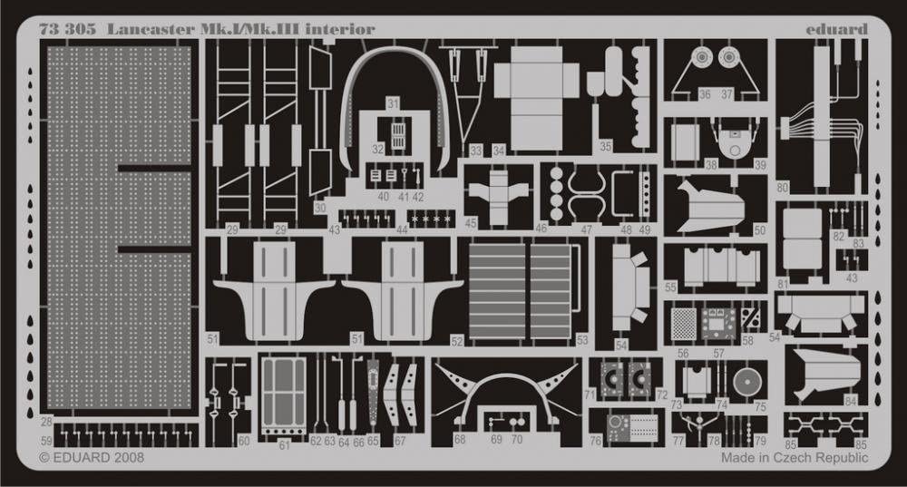 Eduard Photoetch 1:72 - Lancaster Mk.i/iii Int. S.a.