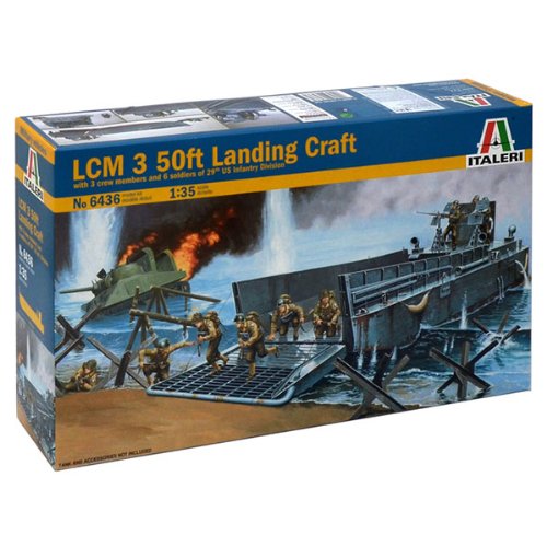 タミヤ イタレリ 1/35 ミリタリーシリーズ No.6436 アメリカ LCM3 50ft 上陸用船艇 (人形9体付き)