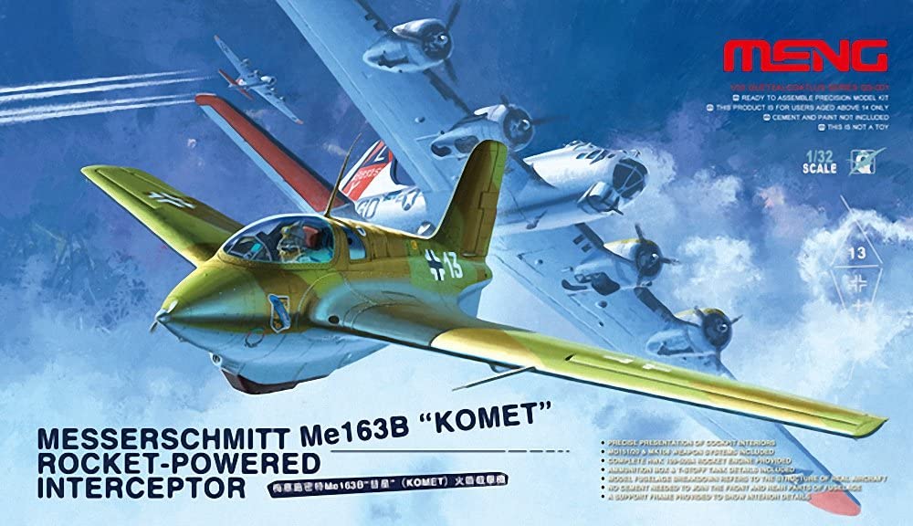 モンモデル 1/32 メッサーシュミット Me163B コメット ロケット迎撃戦闘機 プラモデル