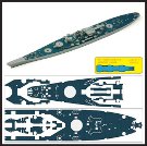 インフィニモデル 1/700 IWシリーズ アメリカ海軍 戦艦 ミズーリ用 木製甲板 デッキブルー色 T社用 エッチングパーツ アンカーチェーン付き プラモデル用パーツ IW7010