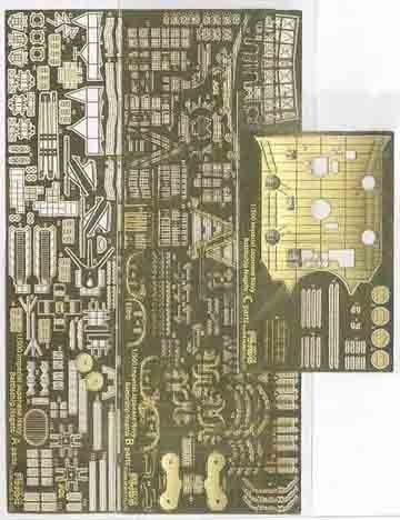 フジミ模型 1/500 グレードアップシリーズNo.04 戦艦 長門 開戦時専用エッチングパーツ