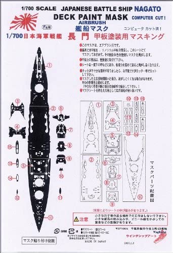 1/700戦艦長門(シーライン&フルハル兼用)フジミ用甲板マスク