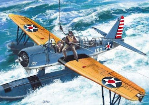 AZモデル 1/72 アメリカ海軍 OS2U キングフィッシャー フロートタイプ プラモデル AZM7636