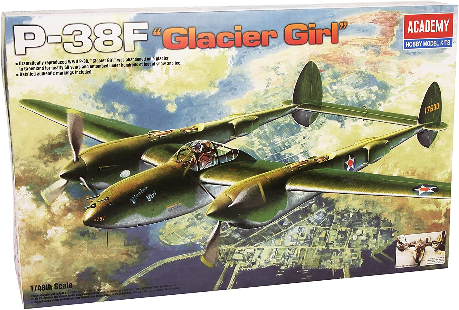 アカデミー 1/48 P-38F ライトニング “グラシア ガール" プラモデル