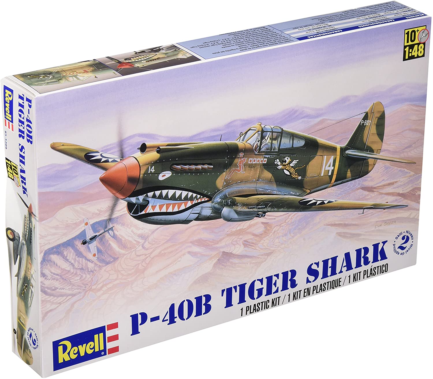 アメリカレベル 1/48 P-40B タイガーシャーク 05209 プラモデル