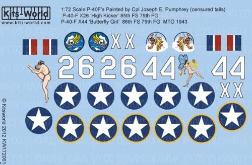 プラッツ KW172061 1/72 米陸軍カーチスP-40ウォーホク第79戦闘群 第85戦闘飛行隊