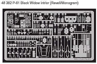 1/48 Photo Etch Set P-61 Black Widow Interior RMX EDU48382 by Eduard [並行輸入品]