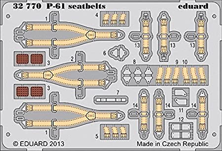 EDU32770 1:32 Eduard Color PE - P-61 Black Widow Seatbelts Set (for the HobbyBoss model kit) by Eduard [並行輸入品]