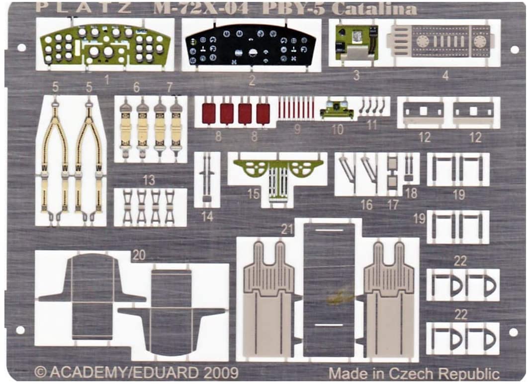 プラッツ 1/72 PBY-5 カタリナ用 ディテールアップ エッチングパーツ プラモデル用パーツ M72X-04