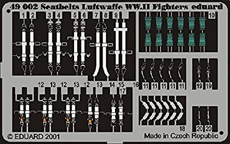 Eduard Photoetch 1:48 - Seatbelts Luftwaffe WWII Fighters - (edp49002)