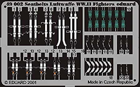 Eduard Photoetch 1:48 - Seatbelts Luftwaffe WWII Fighters - (edp49002)