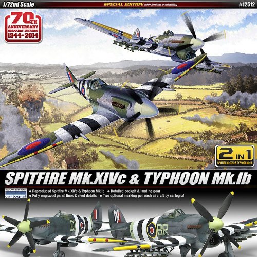 1/72 スピットファイア MkXIVC&ホーカータイフーンIB"ノルマンディー上陸作戦70周年セット"