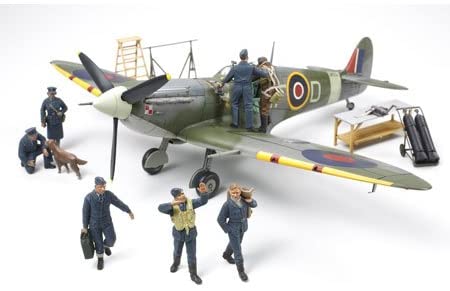 タミヤ 1/48 スピットファイアMk.Vb イギリス空軍クルー7体セット