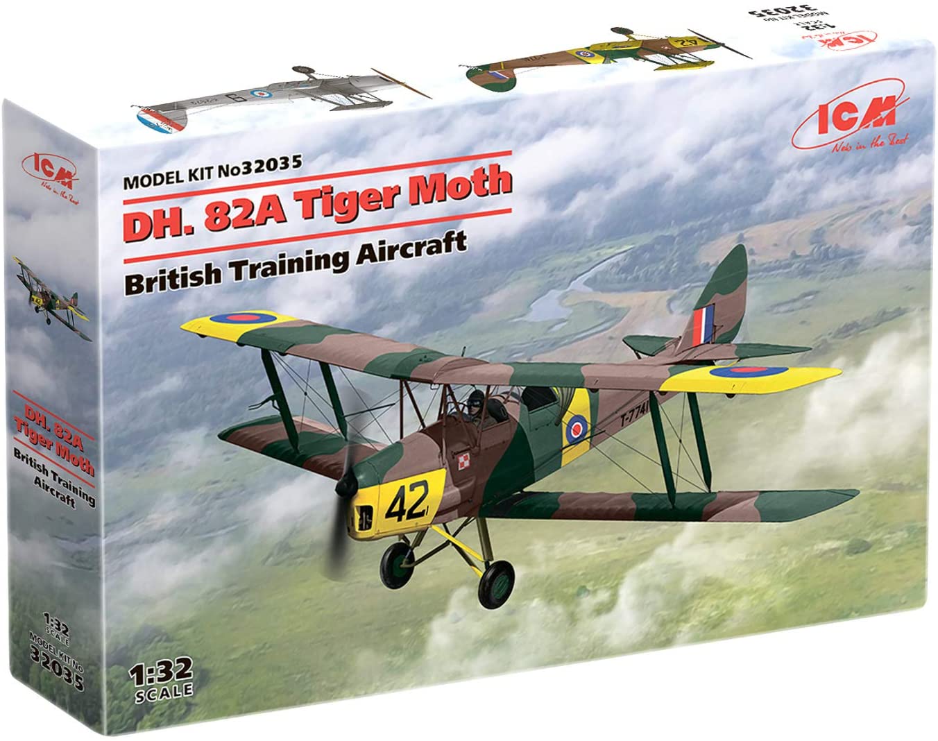 ICM 1/32 イギリス空軍 デ・ハビランド D.H82A タイガーモス プラモデル 32035