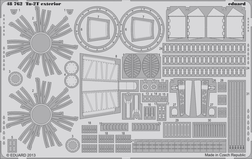 エデュアルド 1/48 TU-2 外装パーツ シュントンモデルズ用