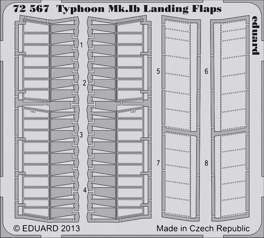 エデュアルド 1/72 タイフーンMk.Ibフラップ エアフィックス用