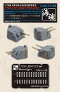 1/700 アメリカ海軍　艦艇用MK38連装5インチ38口径砲塔エッチング砲身6組セット [H104] WWII USN 5 inch 38 Caliber Mk38 Twin Mount w/Blast Bags For USN Cruisers & Battleships